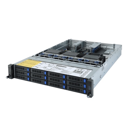 R282-Z93 2U, 2x Epyc 7001/7002, 32x DIMM DDR4, 12x 3.5" SAS/SATA, 2x 1Gb/s (Intel I350-AM2), 5x PCIE Gen 4 x16 (support 3x double slot GPU), 1x OCP 3.0 x16, 1x OCP 2.0 x8, 1x M.2 Gen4, AST2500, 2x 2000W (191245)