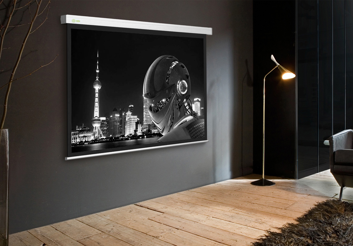 Экран Cactus 127x127см Wallscreen CS-PSW-127X127 1:1 настенно-потолочный рулонный белый Экран Cactus 127x127см Wallscreen CS-PSW-127X127 1:1 настенно-потолочный рулонный белый