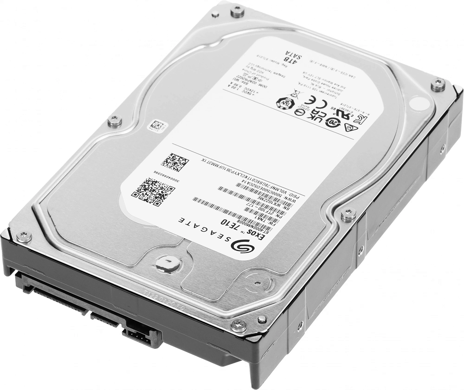 Жесткий диск Seagate Exos 7E10 HDD 3.5" SATA 4Tb, 7200 rpm, 256Mb buffer, 512n, ST4000NM000B, 1 year, (analog ST4000NM002A)