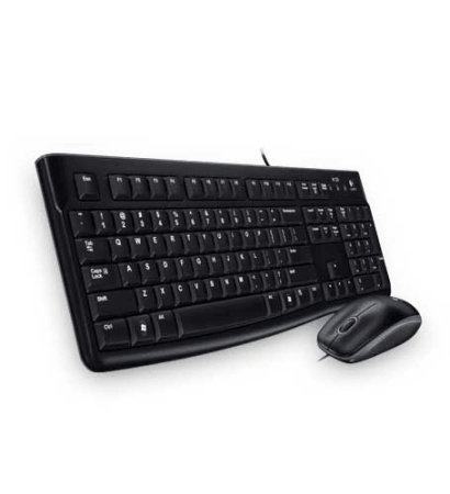 Комплект Logitech MK120 Desktop ЛАТИНИЦА (без кириллицы) (клавиатура+мышь) (арт. 920-002589, M/N: YU0036 / M-U0026)