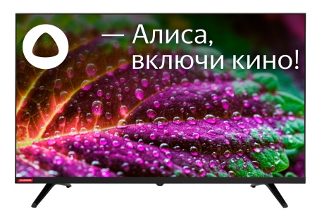 Телевизор LED Starwind 32" SW-LED32SG300 Яндекс.ТВ Frameless черный HD 60Hz DVB-T DVB-T2 DVB-C DVB-S DVB-S2 USB WiFi Smart TV