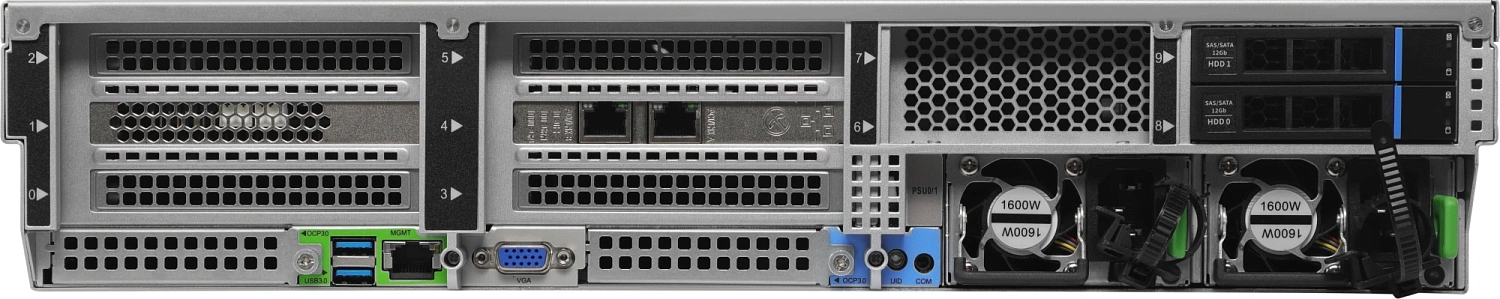 Сервер IRU Rock G2212PG4 2x6544Y 4x64Gb 9480-8i 12G AST2600 2x10GSFP+ 2x1600W w/o OS (2123028)