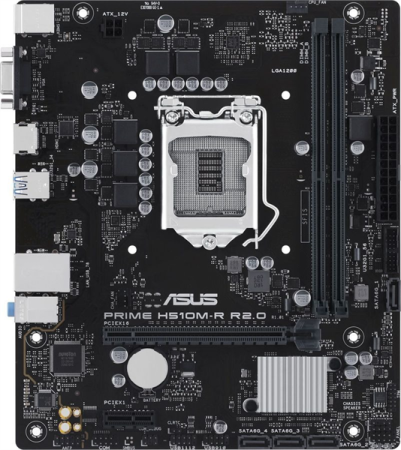 Материнская плата Asus PRIME H510M-R R2.0-SI Soc-1200 Intel H470 2xDDR4 mATX AC`97 8ch(7.1) GbLAN+VGA+HDMI White Box