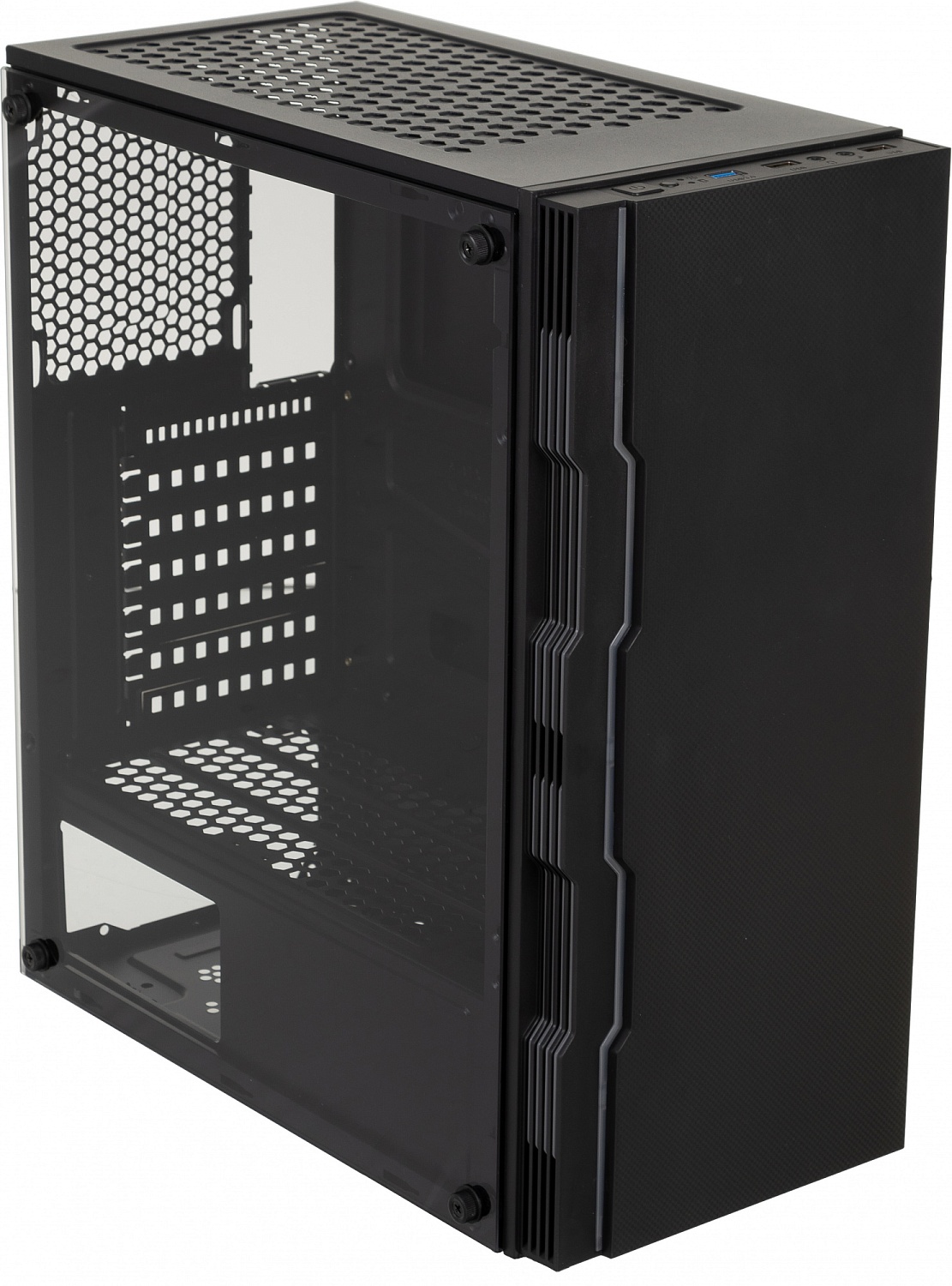 Корпус Accord K-18 черный без БП ATX 6x120mm 2xUSB2.0 1xUSB3.0 audio bott PSU