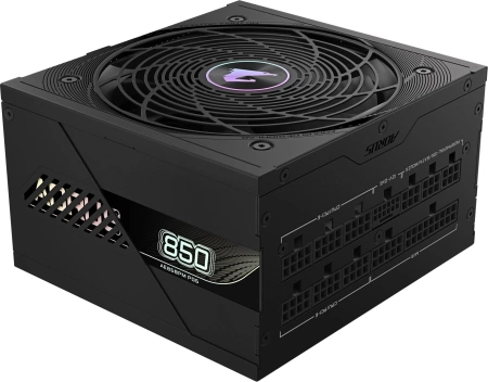 Блок питания Gigabyte ATX 850W AORUS ELITE GP-AE850PM PG5 Gen.5 80+ platinum (20+4pin) APFC 120mm fan 16xSATA Cab Manag RTL