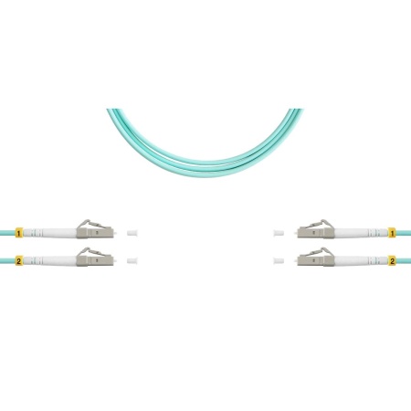 ШОС-2х3,0-2LC/U(dx)-2LC/U(dx)-MM503-3м-LSZH-AQ duplex (ШОС), LC/UPC duplex - LC/UPC duplex, MM50(OM3), 3.0мм, LSZH, 3м