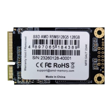 Твердотельный накопитель SSD AMD Radeon Bad Pack Client SSD 128GB mSATA 3D NAND Retail R5MS128G5