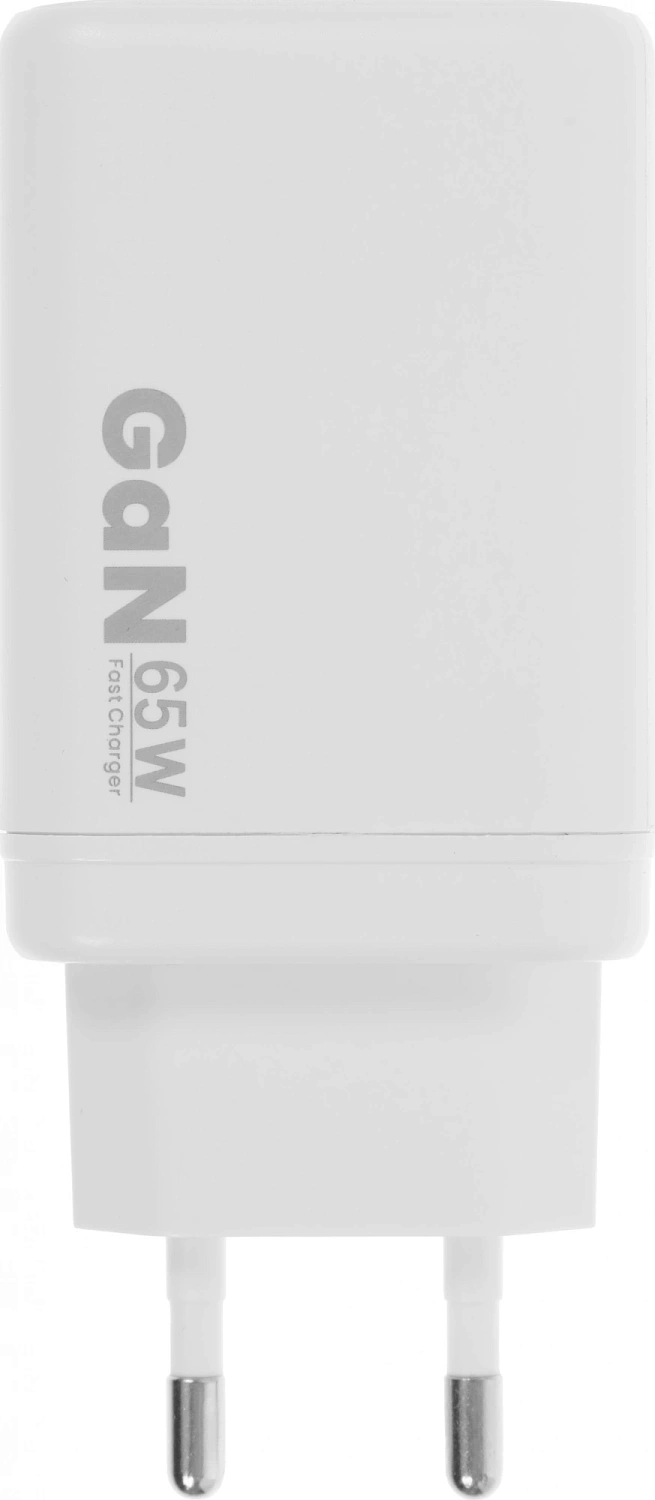 Сетевое зар./устр. BoraSCO 65W 3.25A+3A (PD+QC) USB/USB Type-C универсальное белый (52584)