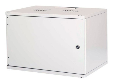 Шкаф коммутационный Lande NetBox Soho (LN-SH09U5460-LG-F0-2) настенный 9U 540x600мм пер.дв.металл задн.дв.стал.лист несъемн.бок.пан. направл.под закл.гайки 80кг серый 12.7кг 460мм IP20 сталь