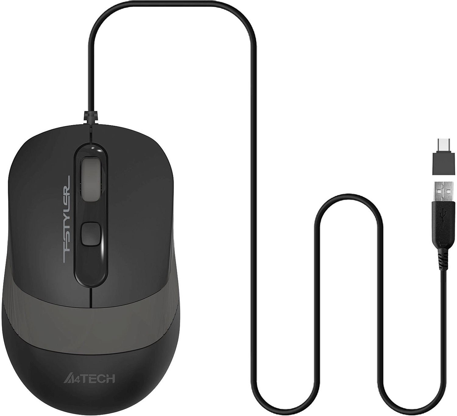 Мышь A4Tech Fstyler FM10T серый/черный оптическая (1600dpi) USB для ноутбука (3but) Мышь A4Tech Fstyler FM10T серый/черный оптическая (1600dpi) USB для ноутбука (3but)