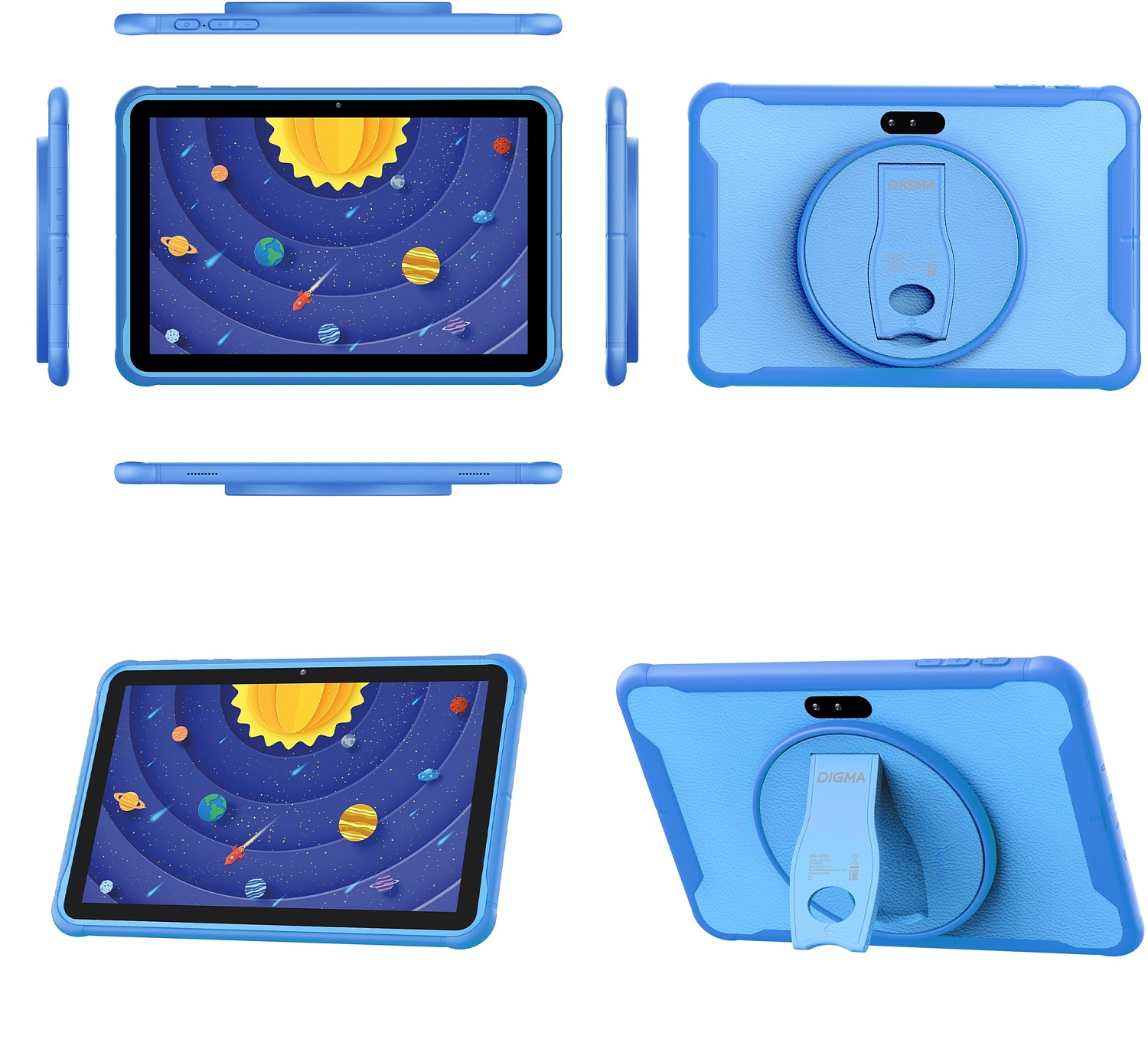 Планшет Digma Kids 1247C T310 (2.0) 4C RAM4Gb ROM64Gb 10.1" IPS 1280x800 3G 4G Android 12 синий 2Mpix 2Mpix BT GPS WiFi Touch microSD 128Gb 5000mAh