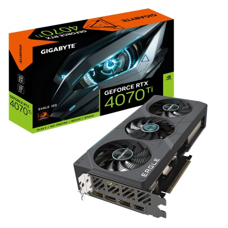 Видеокарта Gigabyte PCI-E 4.0 GV-N407TEAGLE-12GD 2.0 NVIDIA GeForce RTX 4070TI 12288Mb 192 GDDR6X 2610/21000 HDMIx1 DPx3 HDCP Ret