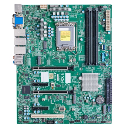 Supermicro Motherboard MBD-X13SAE-F-B W680 LGA1700 No Memory 12th Generation Intel® Core™ i3/i5/i7/i9 Processors, Single Socket LGA-1700 supported, CPU TDP supports Up to 125W TDP Intel® W680 2 PCI-E 5.0 x16 slots (16/NA or 8/8)2 PCI-E 3.0 x4 1 - 5V PCI