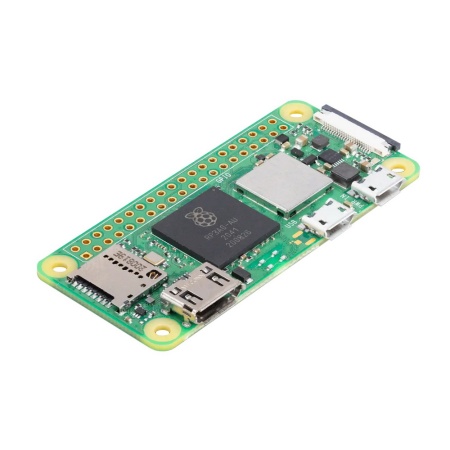 Raspberry Pi Zero 2 W 1GHz quad-core CPU, 512MB RAM, Mini HDMI port, Micro USB OTG port, Micro USB power, HAT-compatible 40-pin header, Composite video and reset headers, 
CSI camera connector, 802.11 b/g/n wireless LAN(MBZ)