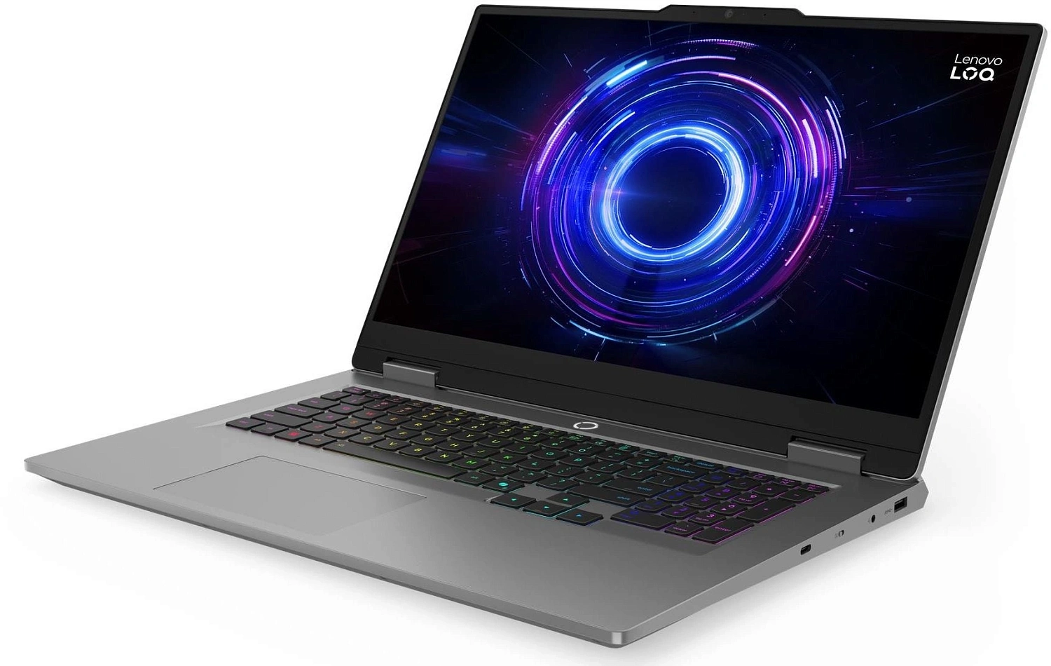 Ноутбук Lenovo LOQ 17IRX10 Core i7 14700HX 24Gb SSD512Gb NVIDIA GeForce RTX 5060 8Gb 17.3" IPS FHD (1920x1080) без ОС grey WiFi BT Cam (83JH003FPS)