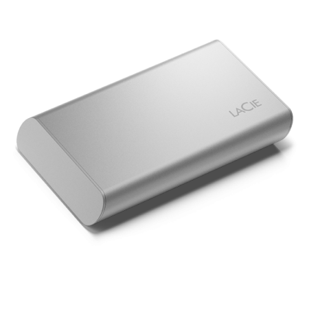 Внешний твердотельный накопитель LaCie STKS500400 Portable SSD 500GB, NVMe, USB3.2 G2, USB-C, moon silver