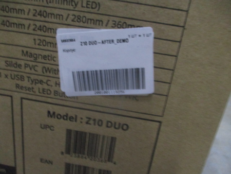 Корпус ZALMAN Z10 DUO, ATX, BLACK, WINDOW, 2x3.5", 2x2.5", 2xUSB3.0, 1xUSB 3.1 Type-C, FRONT 3x120mm Infinity Mirror ARGB, REAR 1x120mm Infinity Mirror ARGB, replaceable front panel (после тестирования)