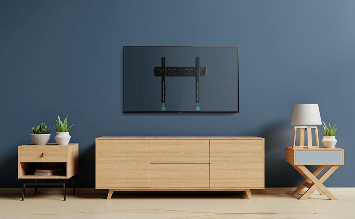 Кронштейн для телевизора Onkron FM5 черный 32"-55" макс.57кг настенный фиксированный