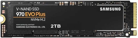 Твердотельный накопитель SSD M.2 (PCI-E NVMe) 2Tb (2048GB) Samsung 970 EVO plus (R3500/W3300MB/s) (MZ-V7S2T0BW analog MZ-V7E2T0BW) 1year