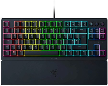 Клавиатура Razer Ornata V3 Tenkeyless механическая черный USB Multimedia for gamer LED (подставка для запястий) (RZ03-04880100-R3M1)