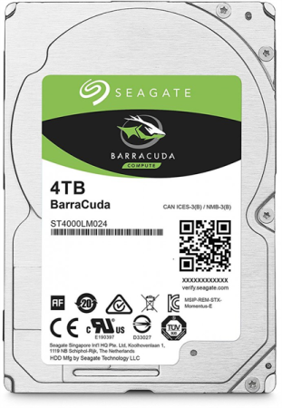 Жесткий диск Seagate SATA-III 4TB ST4000LM024 Desktop Barracuda (5400rpm) 128Mb 2.5"