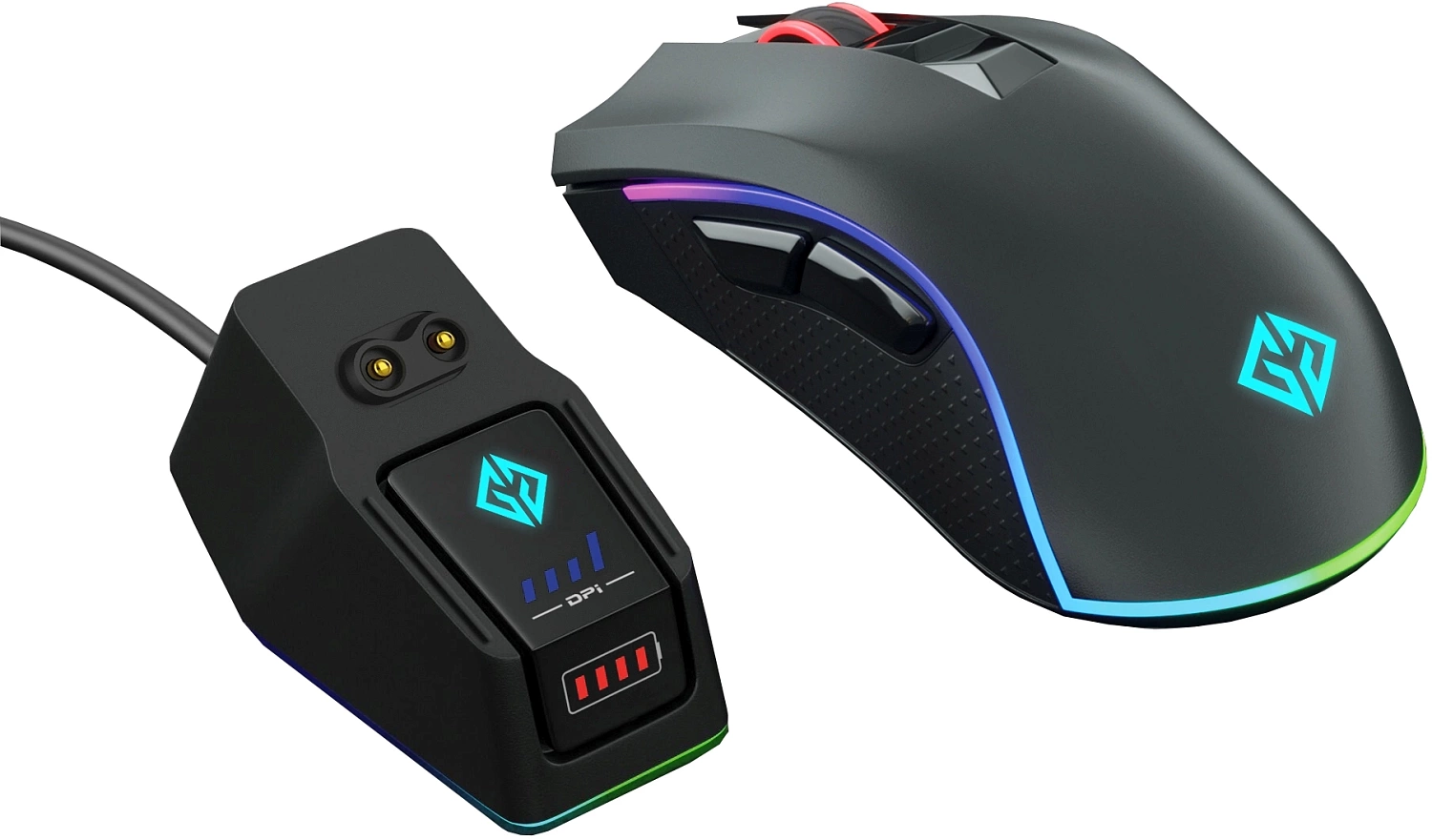 Мышь GMNG GG-MS400WO черный оптическая (10000dpi) беспроводная USB (7but) Мышь GMNG GG-MS400WO черный оптическая (10000dpi) беспроводная USB (7but)