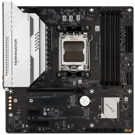 Материнская плата Maxsun MS-Terminator B650M B650, AM5, 4*DDR5, 1*PCIEx16, 1*PCIEx4, 1*PCIEx1, 2*M.2, 2*TypeC, 6*USB3.2Gen1, 6*USB2.0, 4*SATA3.0, 2.5G, DP, HDMI, M-ATX, RTL