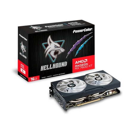 Видеокарта PowerColor RX7600XT Hellhound 16GB GDDR6 128bit 3xDP HDMI 2FAN RTL