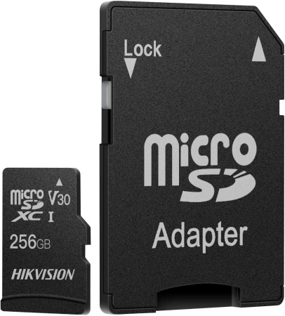 Флеш карта microSDXC Hikvision 256GB HS-TF-C1(STD)/256G/Adapter C1 V30 + adapter