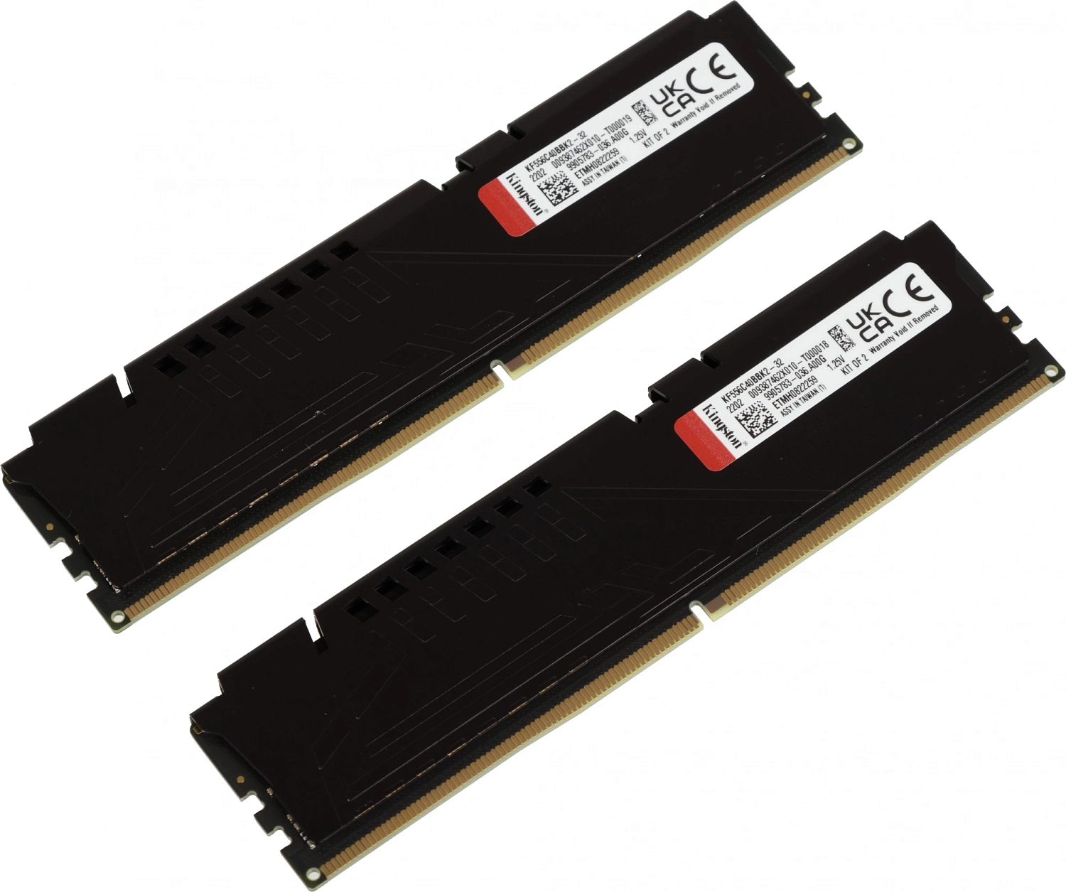 Оперативная память Kingston 32GB 5600MT/s DDR5 CL40 DIMM kit (2x16GB) FURY Beast Black XMP
