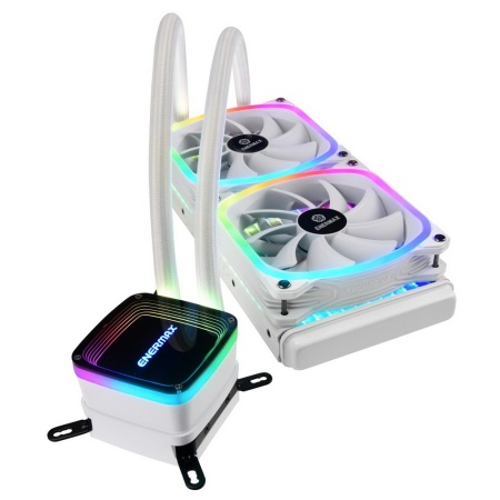 ELC-AQF240-SQA-W [AQUAFUSION WHITE] RTL TDP 350W, SquA RGB FAN, White RTL {6}