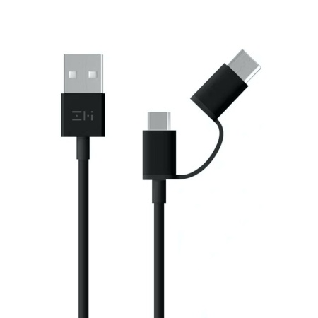 Кабель ZMI 2-in-1 AL501 Micro USB to Type-C 2 in 1 cable (1m) Black (ZMKAL501CNBK) AL501 Micro USB to Type-C 2 in 1 cable (1m) Black (ZMKAL501CNBK)