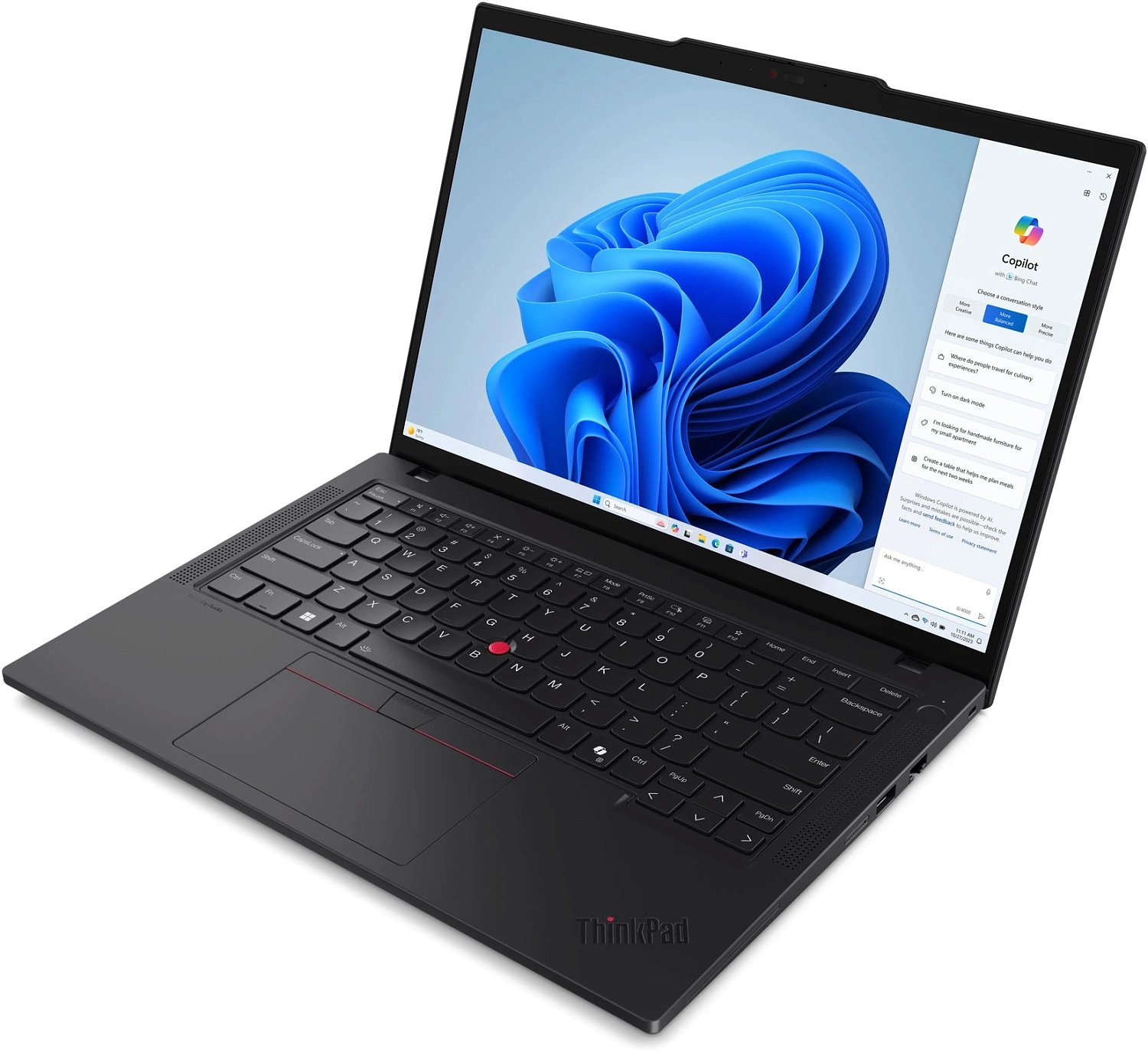 Ноутбук Lenovo ThinkPad T14 G5 Core Ultra 5 135U 16Gb SSD256Gb Intel UHD Graphics 14" IPS WUXGA (1920x1200) Windows 11 Professional 64 black WiFi BT Cam (21MMS99X0V)