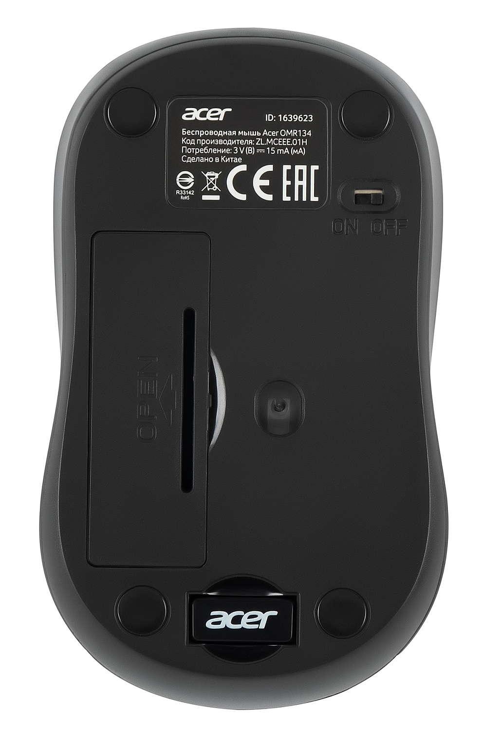 Мышь Acer OMR134 серый оптическая (1000dpi) беспроводная USB для ноутбука (2but) Мышь Acer OMR134 серый оптическая (1000dpi) беспроводная USB для ноутбука (2but)
