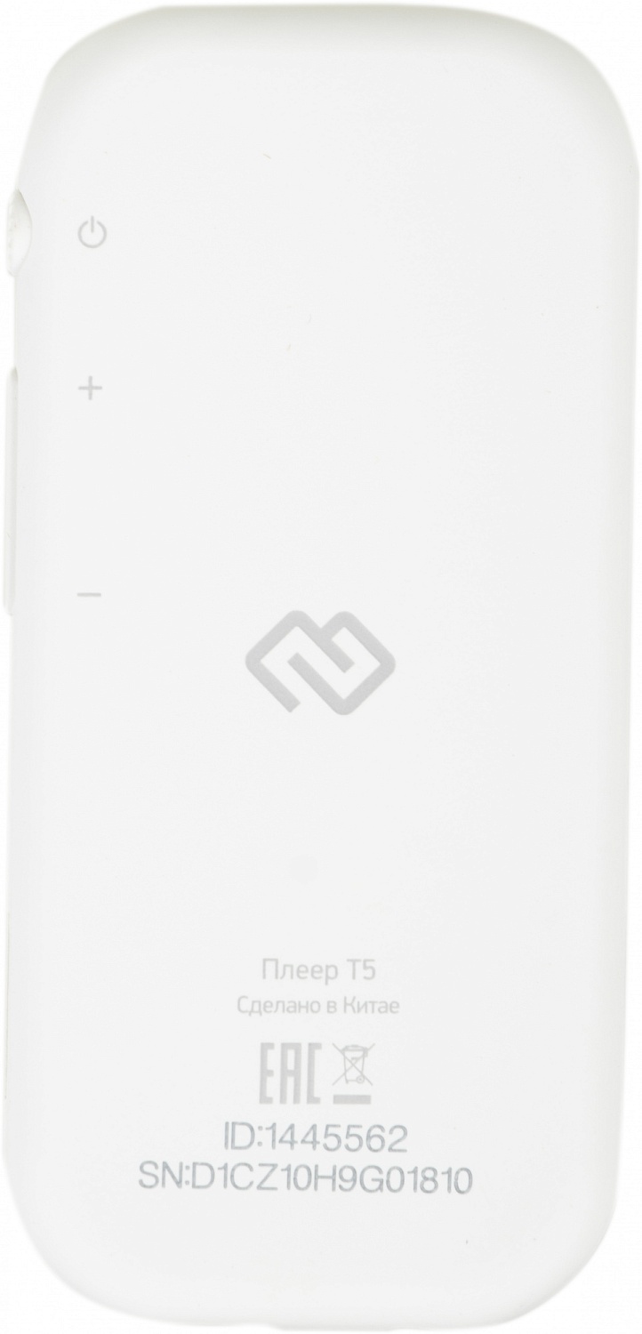 Плеер Hi-Fi Flash Digma T5 16Gb белый/1.54"/FM/microSDHC Плеер Hi-Fi Flash Digma T5 16Gb белый/1.54"/FM/microSDHC