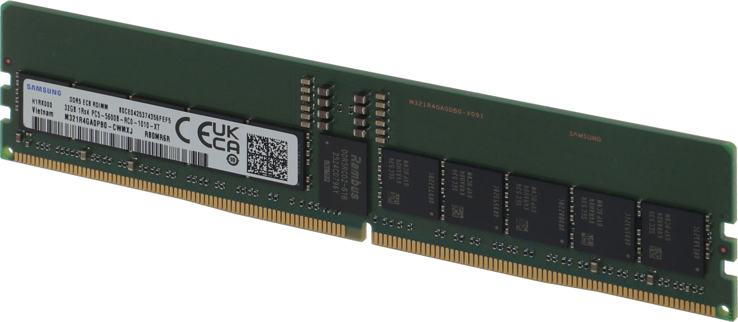 Модуль памяти Samsung 32GB DDR5 M321R4GA0PB0-CWM 5600MHz DIMM 1Rx4 Registred ECC