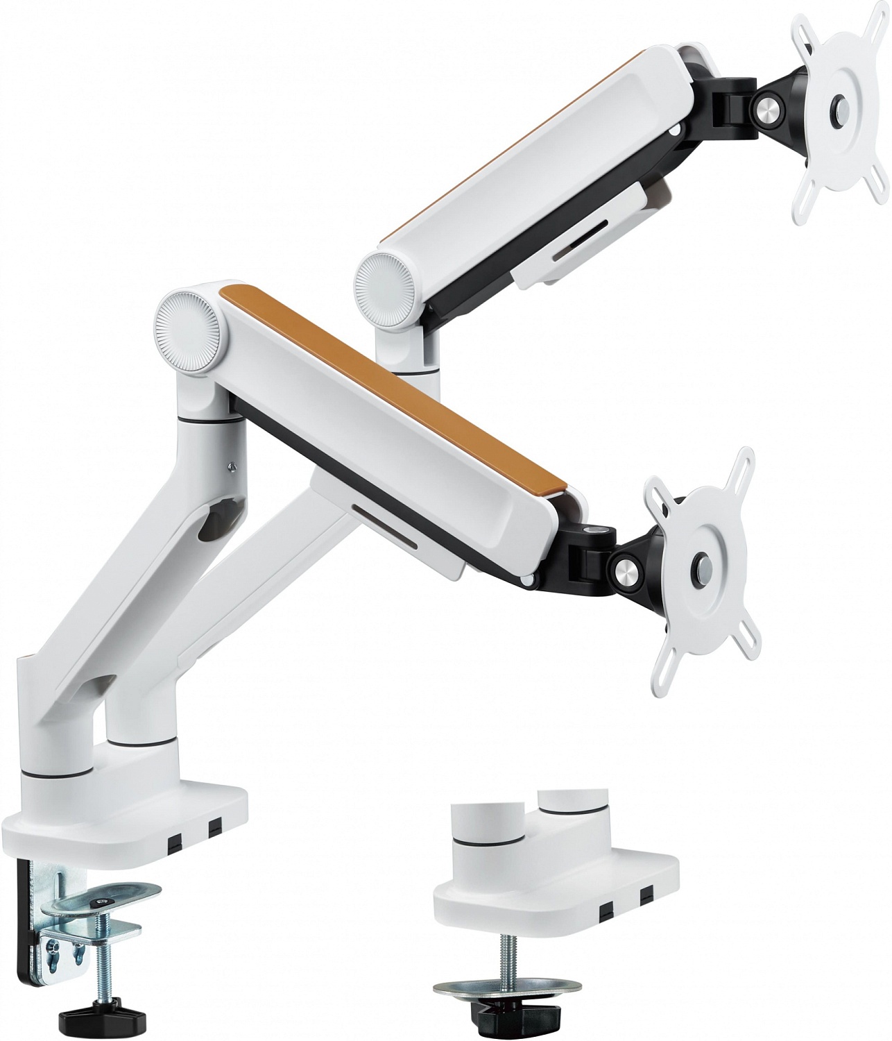 Кронштейн для мониторов Ultramounts UM733W белый 17"-32" макс.8кг настольный поворот и наклон