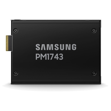 Твердотельный накопитель Samsung Enterprise SSD, 2.5"(SFF/U.2), PM1743, 3840GB, NVMe PCIe Gen5 (1x4 or Dual Port x2), R14000/W6000Mb/s, IOPS(R4K) 2500K/280K, MTBF 2,5M, 1DWPD/5Y, OEM