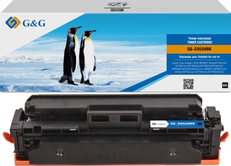 Тонер-картридж G&G toner-cartridge for Canon  LBP660/663/664 MF741/742/743/744/745/746 black 7 600 pages C055H BK 3020C002  гарантия 12 мес.