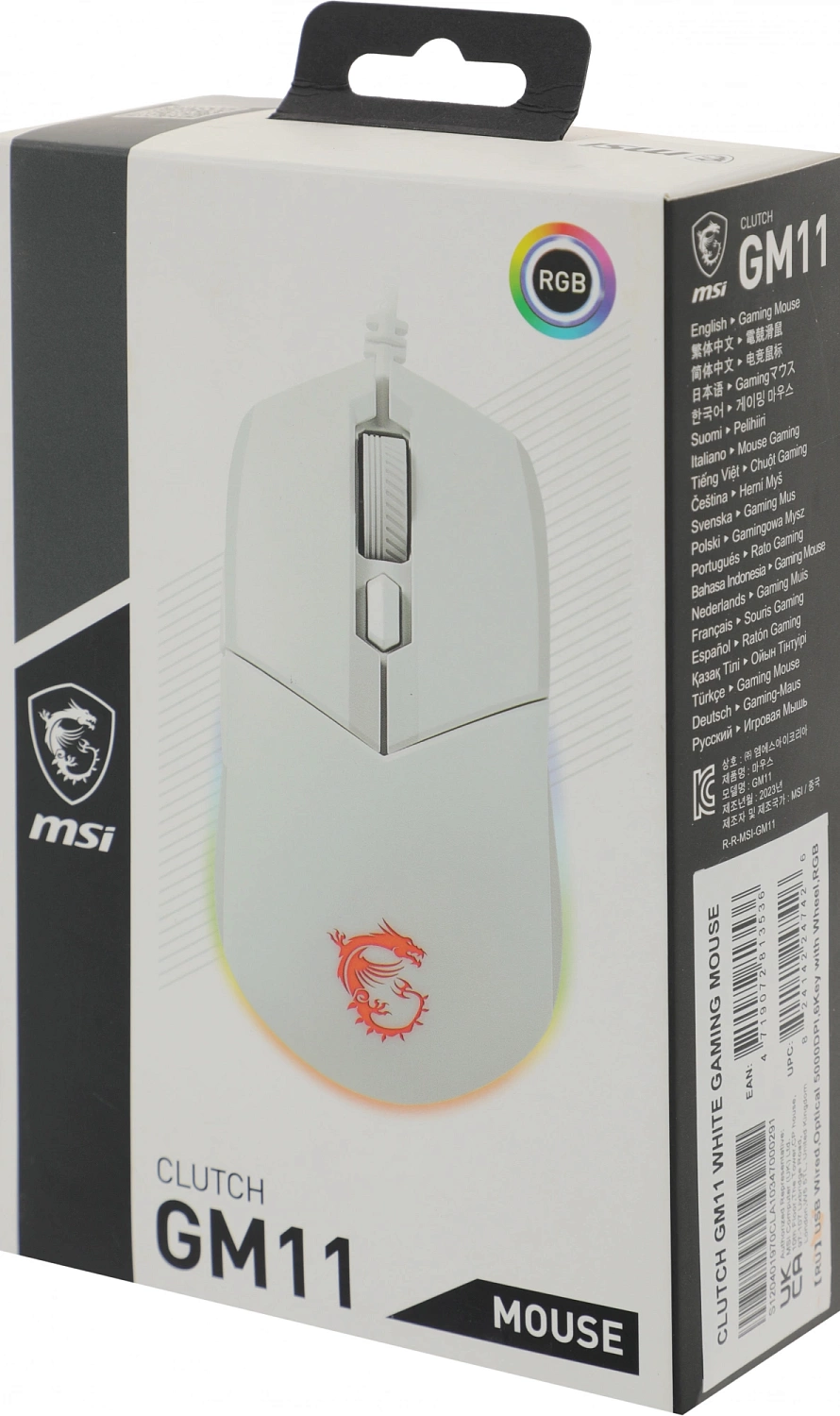 Мышь MSI Clutch GM11 белый оптическая (5000dpi) USB (6but) Мышь MSI Clutch GM11 белый оптическая (5000dpi) USB (6but)