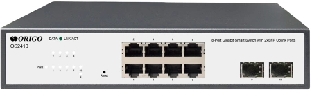 Коммутатор ORIGO Настраиваемый L2 коммутатор 8x1000Base-T, 2x1000Base-X SFP, комплект для установки в 19" стойку