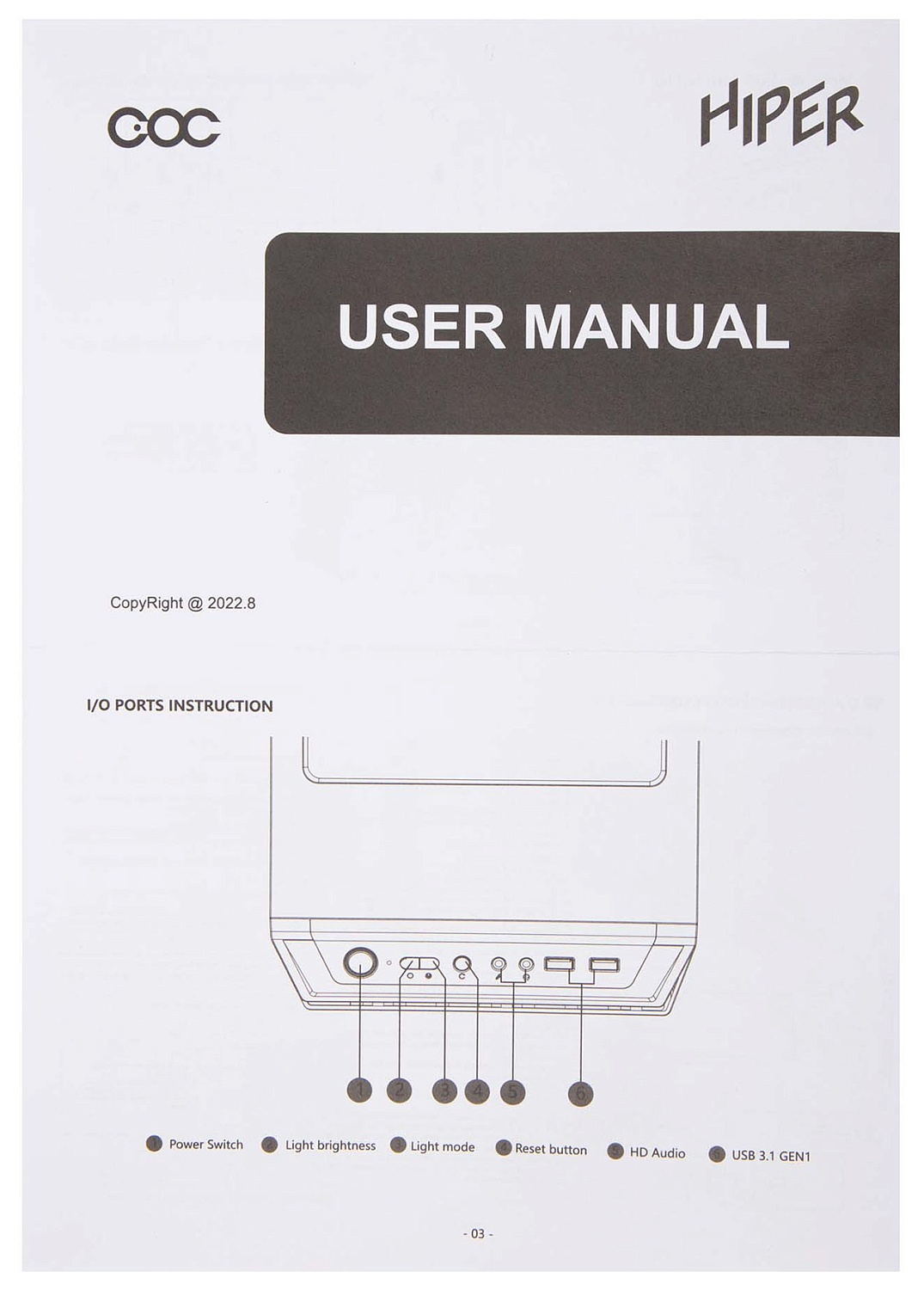 Корпус Hiper CC BG черный без БП ATX 1x120mm 3x140mm 2xUSB3.0 audio bott PSU