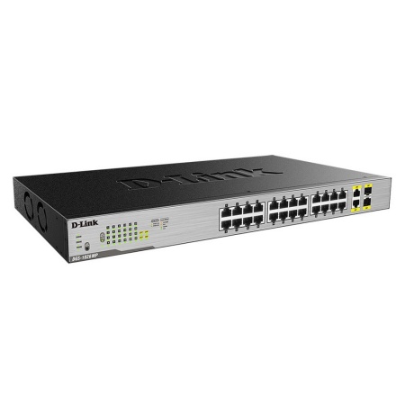 Коммутатор D-Link Unmanaged Switch 24x1000Base-T PoE, 2xCombo 1000Base-T/SFP, PoE Budget 370W, metal case