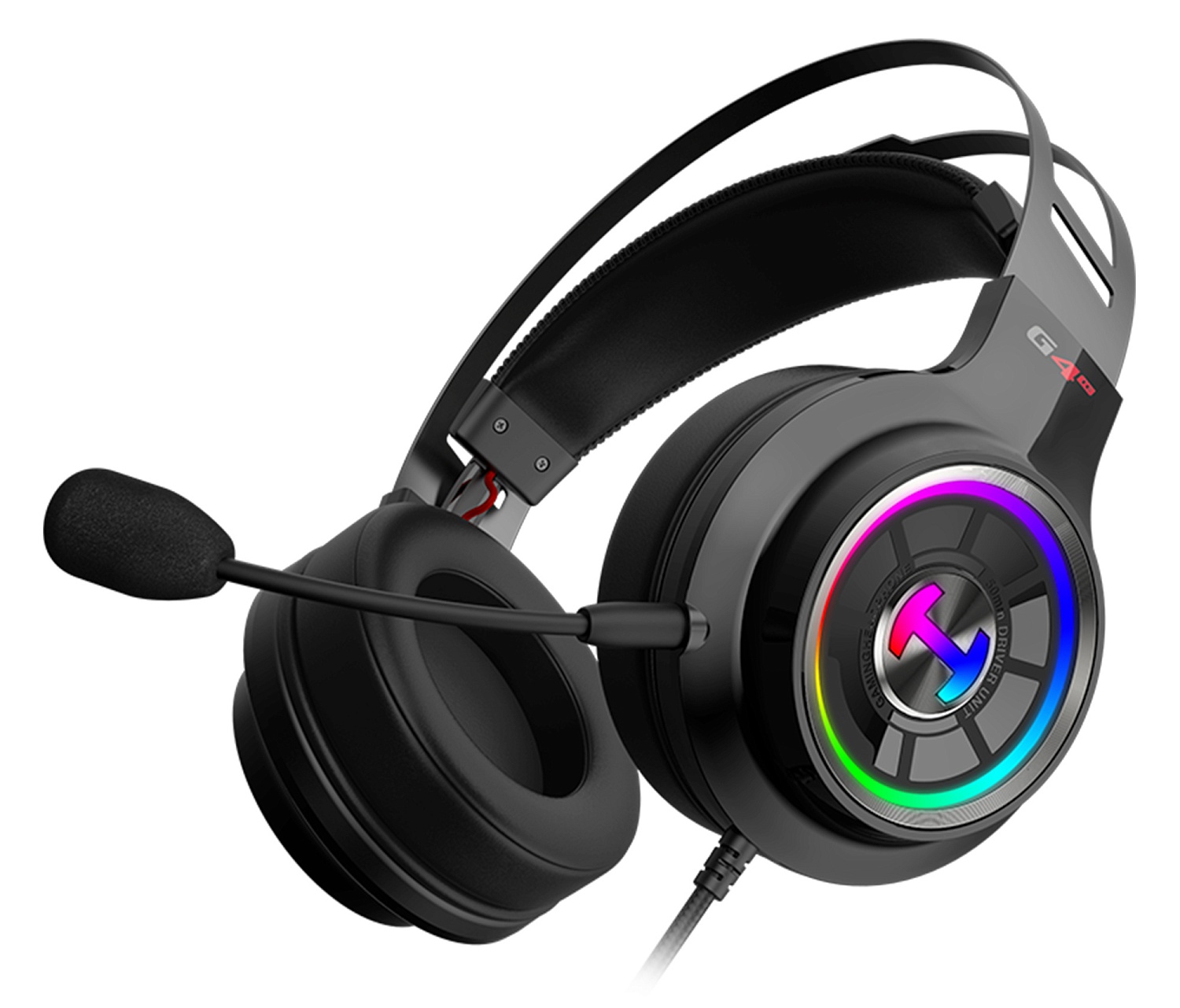 Наушники с микрофоном Edifier G4 TE черный 2.5м накладные USB оголовье