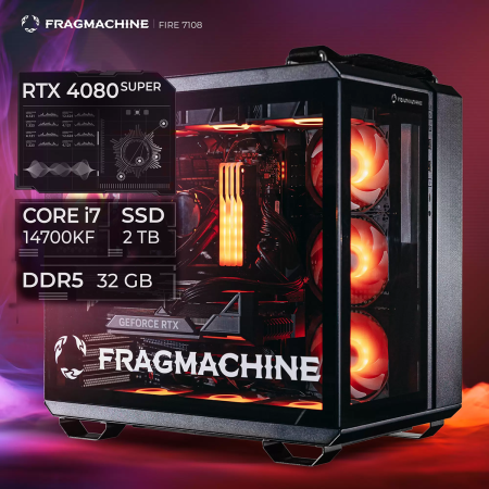 Компьютер FragMachine Fire 7108 (i7-14700KF, DDR5 32GB, SSD 2Tb, RTX 4080 Super, Win 10 Pro)