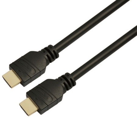 Кабель аудио-видео LAZSO WH-111 HDMI (m)/HDMI (m) 0.5м. позолоч.конт. черный (WH-111(0,5M))