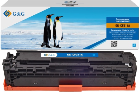 Картридж лазерный G&G GG-CF211A голубой (1800стр.) для HP LJ Pro 200 color Printer M251n/nw/MFP M276n