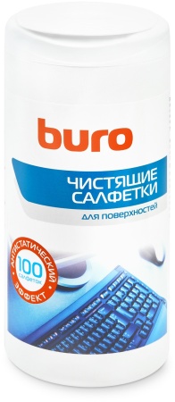 Салфетки Buro BU-Tsurface для поверхностей туба 100шт влажных