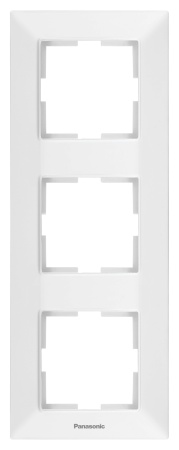 Рамка Panasonic Arkedia Slim WNTF08132WH-RU 3x вертикальный монтаж пластик белый (упак.:1шт)