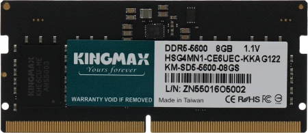 Память DDR5 8GB 5600MHz Kingmax KM-SD5-5600-8GS RTL PC5-44800 CL42 SO-DIMM 262-pin 1.1В single rank Ret